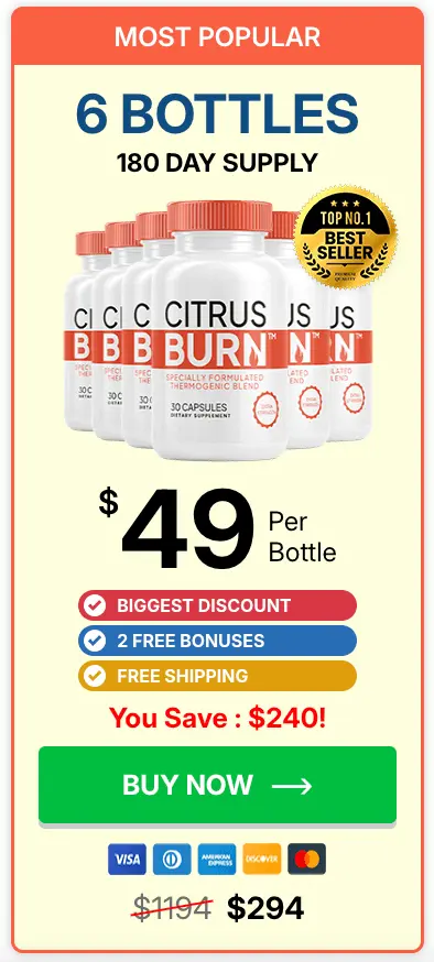citrusburn 180 day supply price